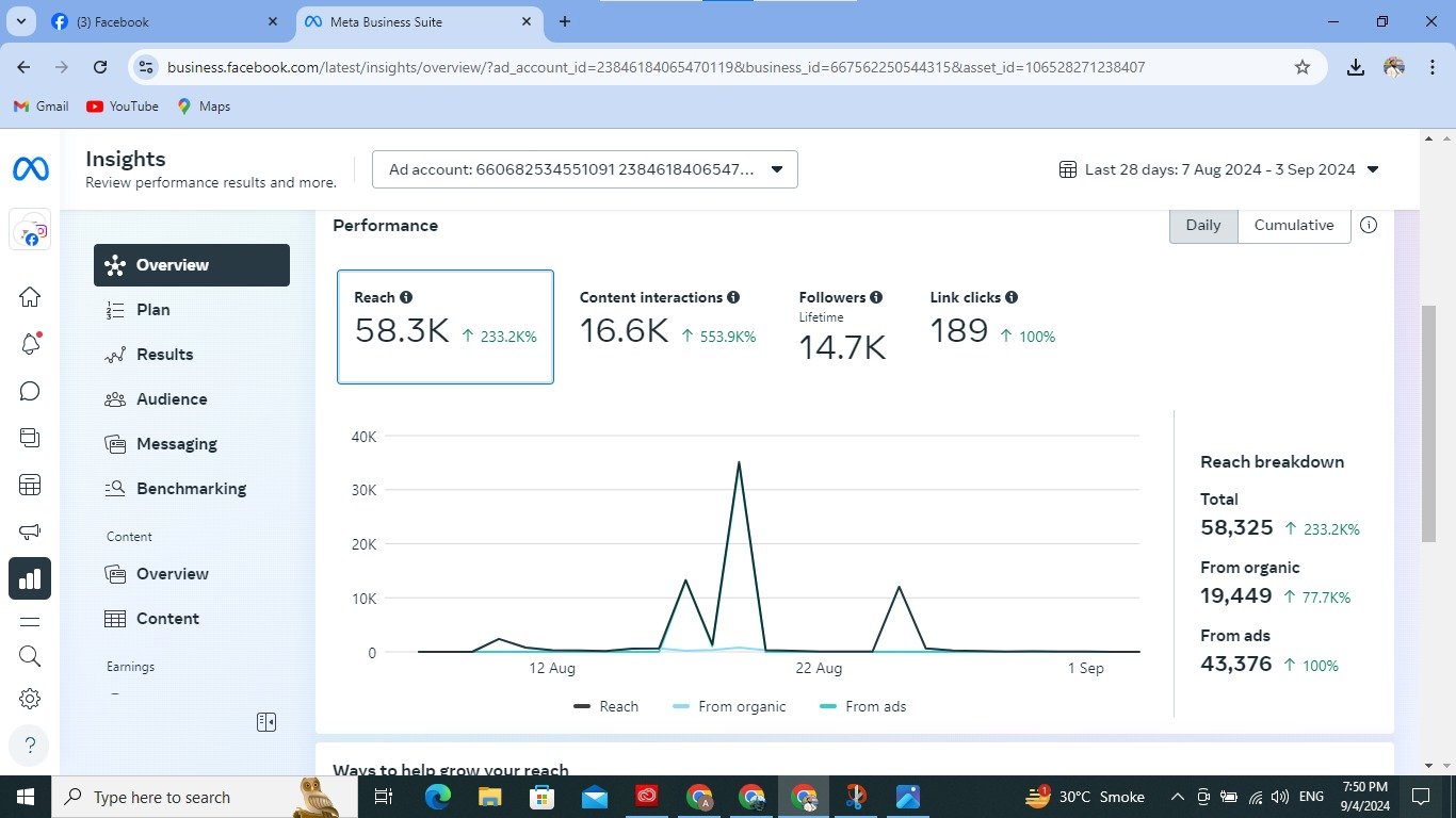 Facebook Meta Ads Results